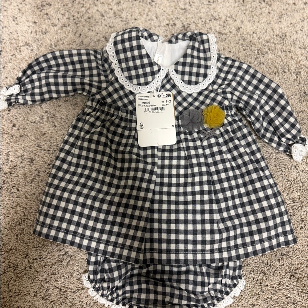 Mayoral Newborn Dress and Bloomer Set - NWT - 0-3 Months